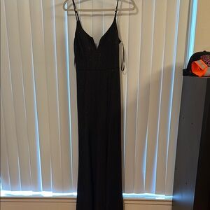 City Triangles Black Spaghetti Strap Maxi Dress
